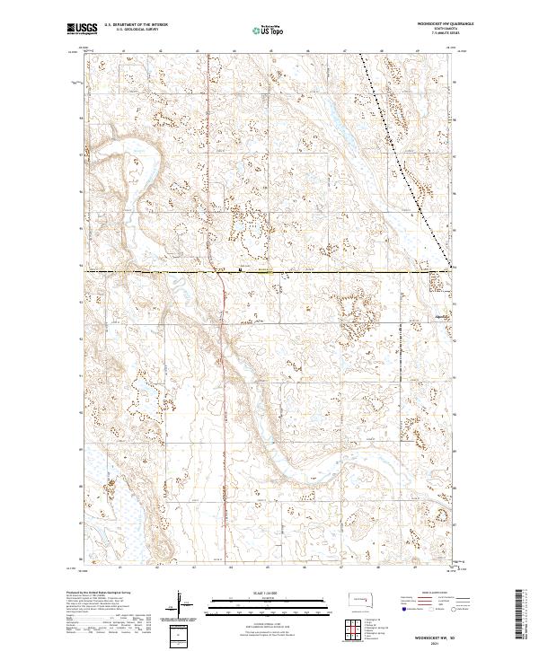 USGS Topographic Map – Woonsocket NW