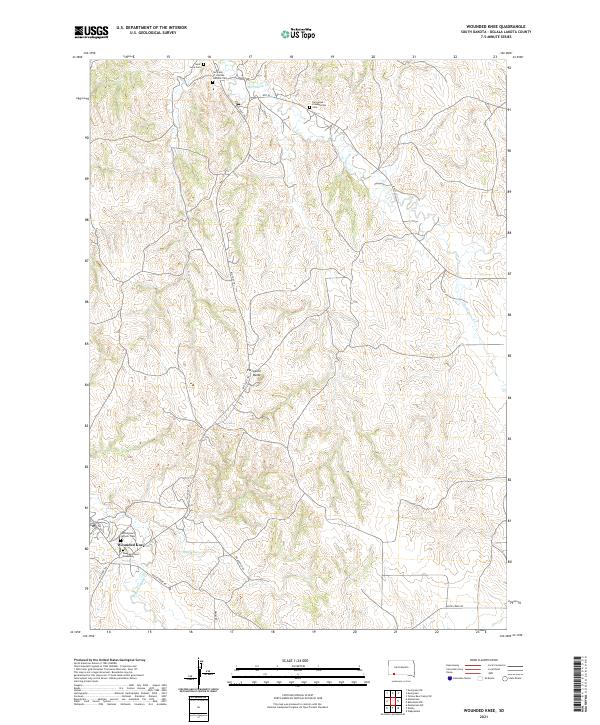 USGS Topographic Map – Wounded Knee