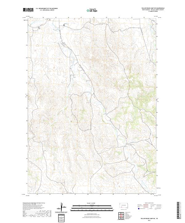 USGS Topographic Map – Yellow Bear Camp SW