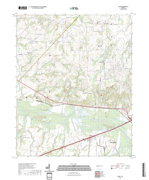 USGS Topographic Map – Adair
