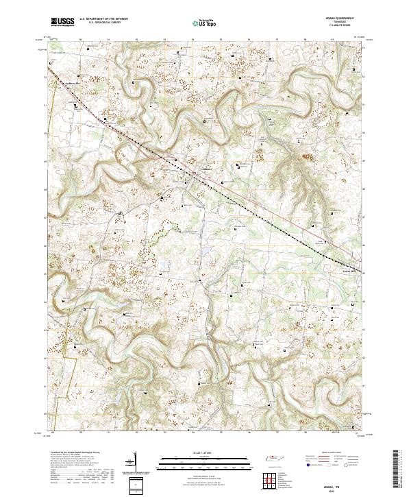 USGS Topographic Map – Adams