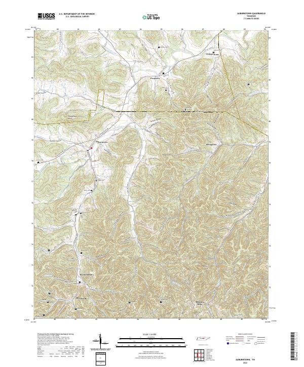 USGS Topographic Map – Auburntown