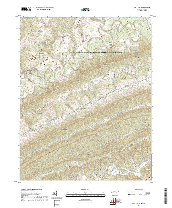 USGS Topographic Map – Back Valley