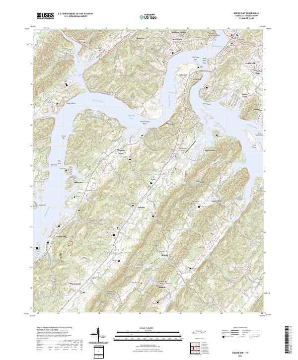 USGS Topographic Map – Bacon Gap