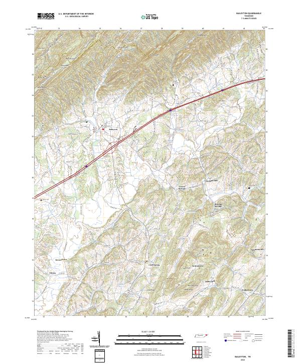 USGS Topographic Map – Baileyton
