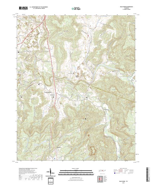 USGS Topographic Map – Bald Knob