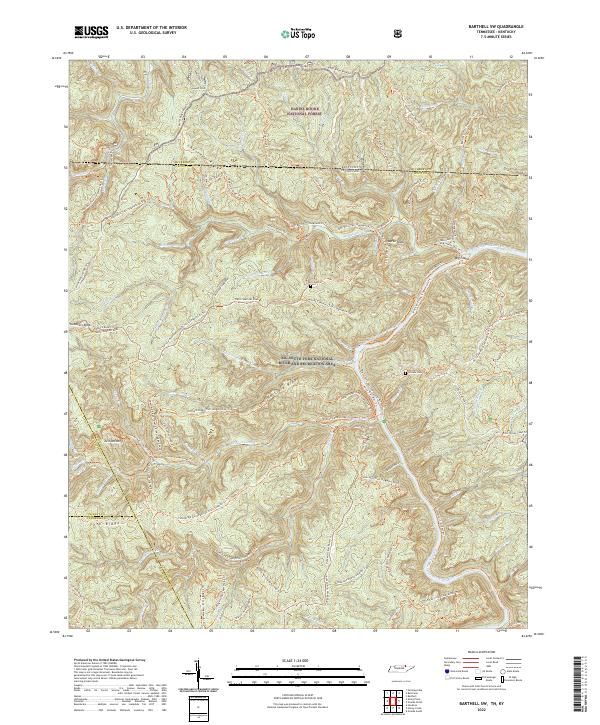 USGS Topographic Map – Barthell SW