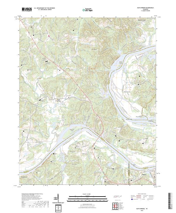USGS Topographic Map – Bath Springs