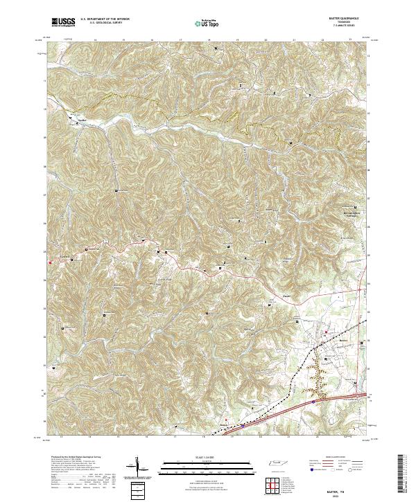 USGS Topographic Map – Baxter