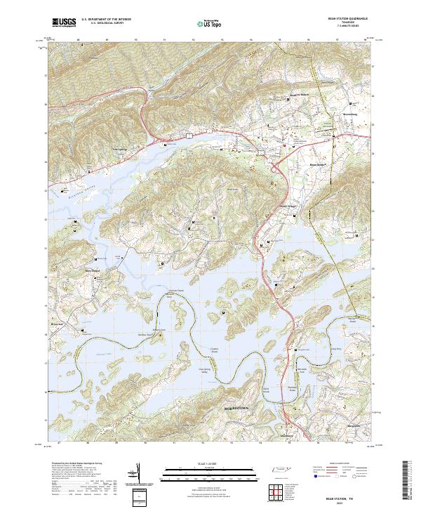 USGS Topographic Map – Bean Station