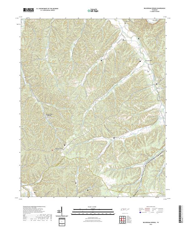 USGS Topographic Map – Beaverdam Springs