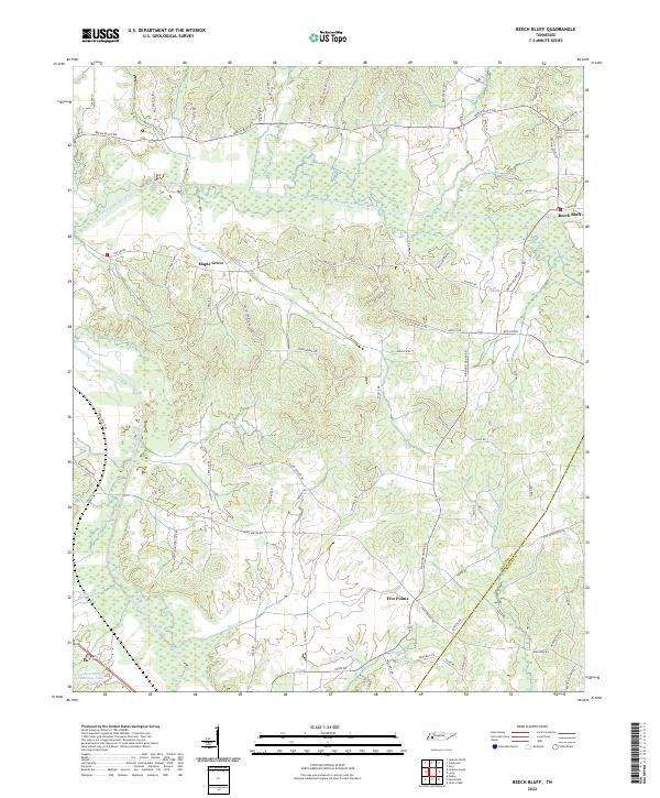 USGS Topographic Map – Beech Bluff