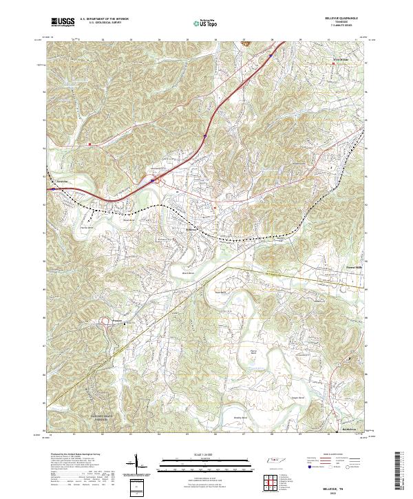 USGS Topographic Map – Bellevue
