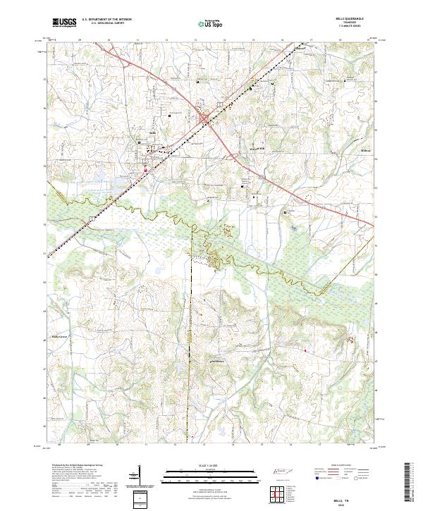 USGS Topographic Map – Bells