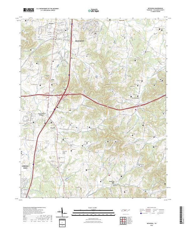 USGS Topographic Map – Bethesda
