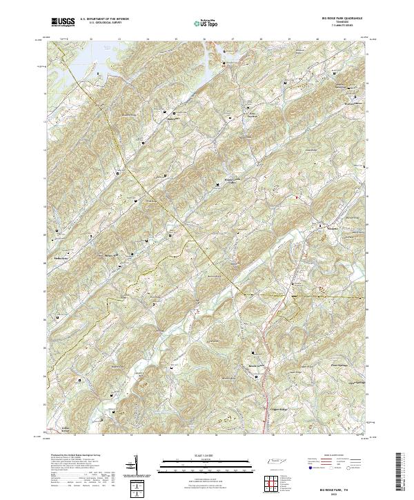 USGS Topographic Map – Big Ridge Park