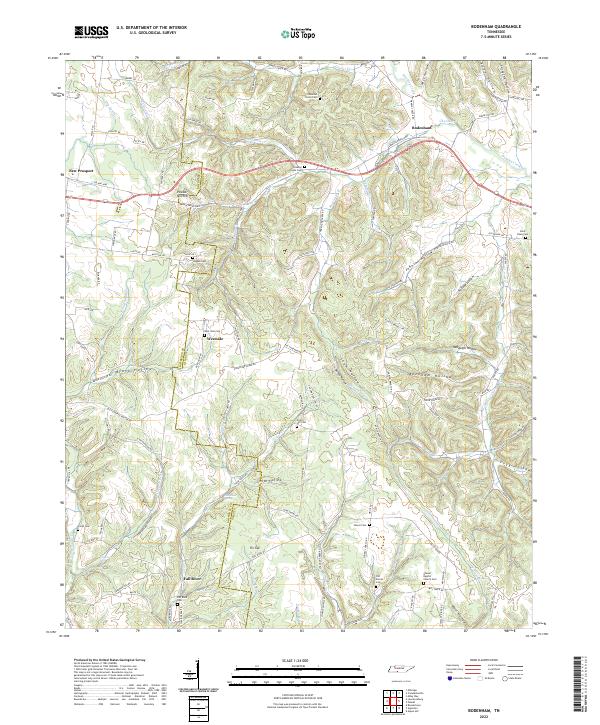 USGS Topographic Map – Bodenham