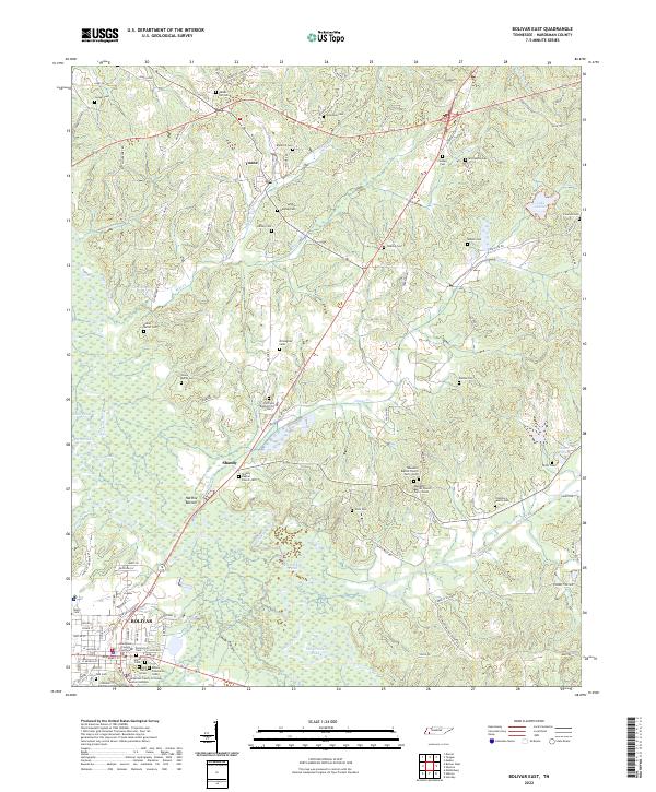 USGS Topographic Map – Bolivar East