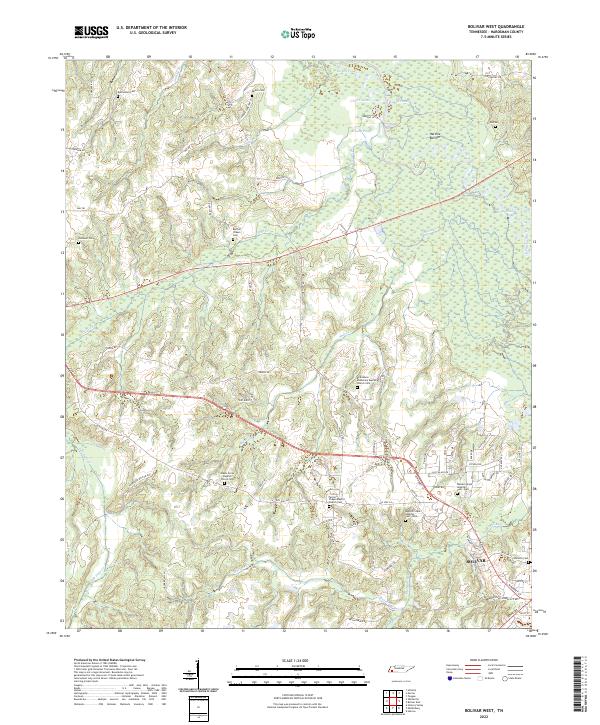USGS Topographic Map – Bolivar West