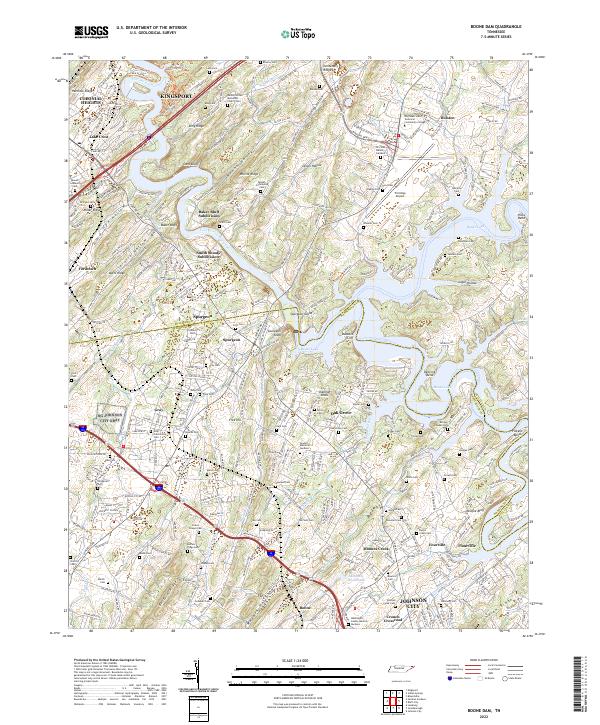 USGS Topographic Map – Boone Dam