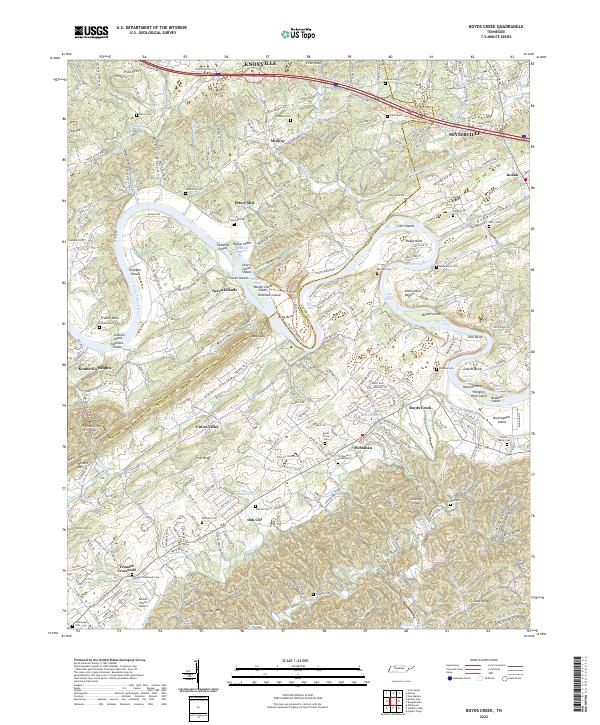USGS Topographic Map – Boyds Creek