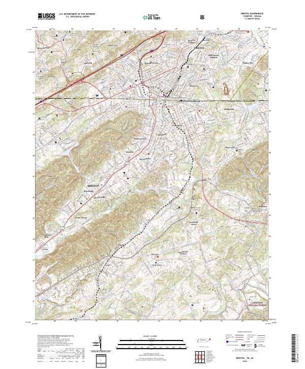 USGS Topographic Map – Bristol