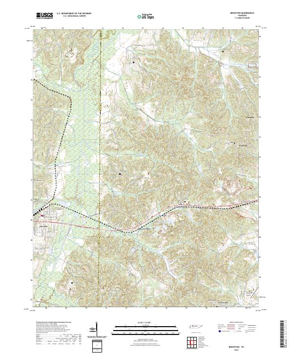 USGS Topographic Map – Bruceton