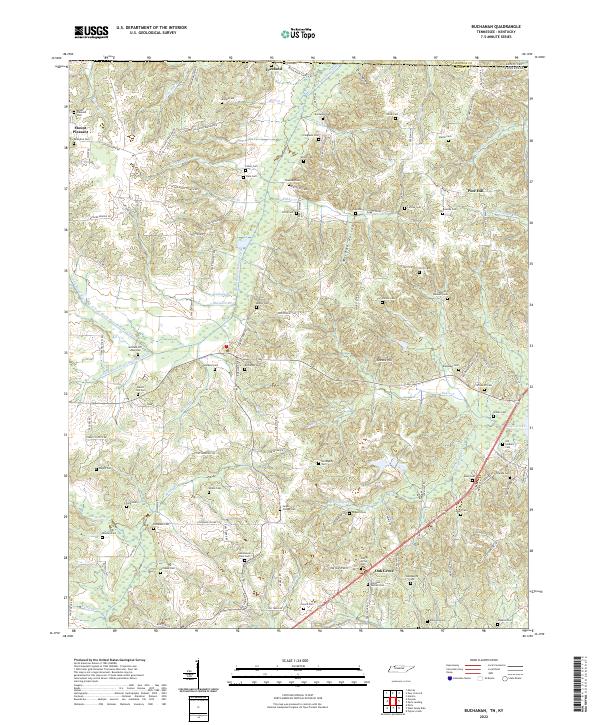 USGS Topographic Map – Buchanan