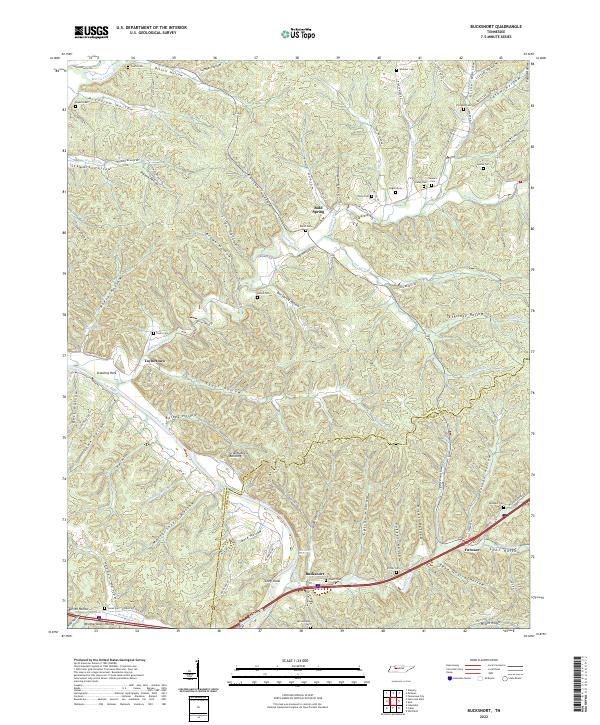 USGS Topographic Map – Bucksnort