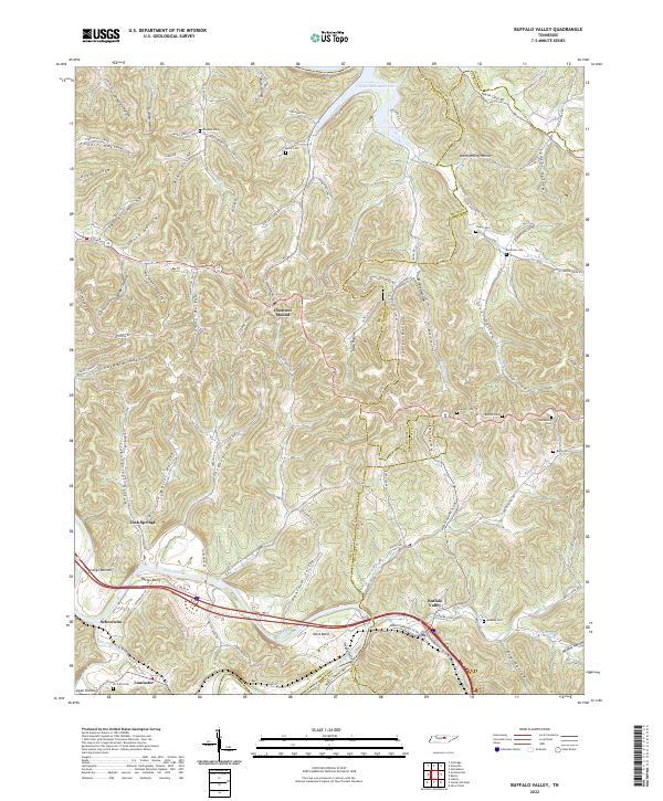 USGS Topographic Map – Buffalo Valley