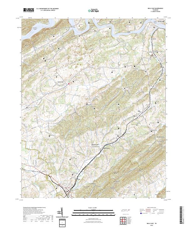 USGS Topographic Map – Bulls Gap