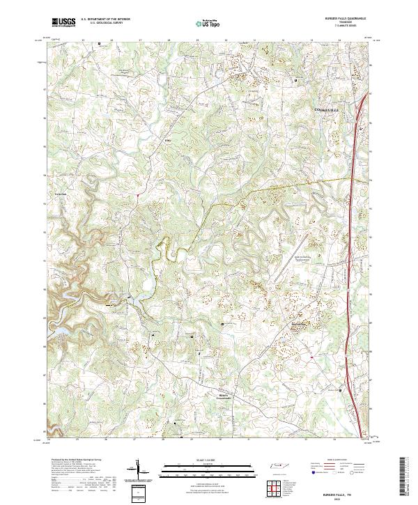 USGS Topographic Map – Burgess Falls