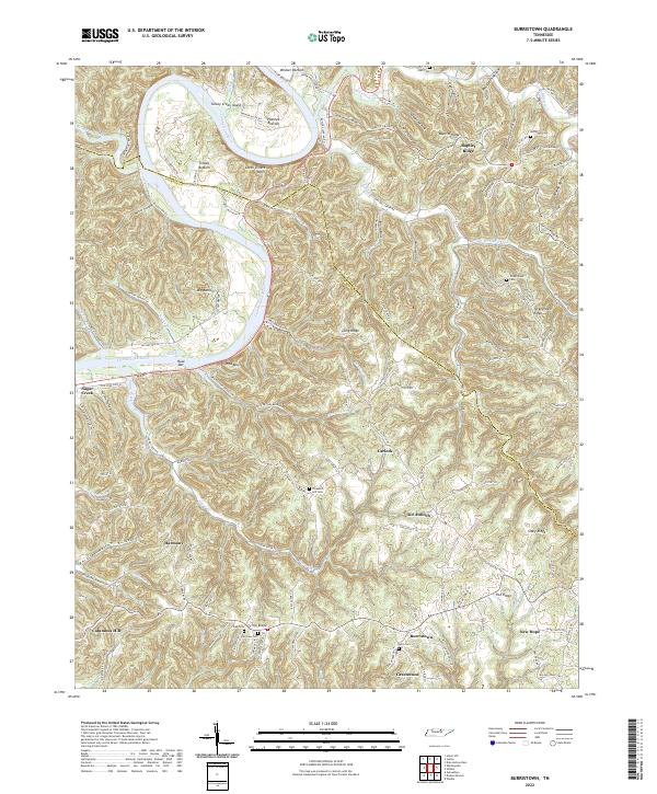 USGS Topographic Map – Burristown