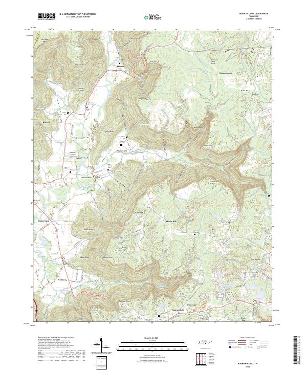 USGS Topographic Map – Burrow Cove