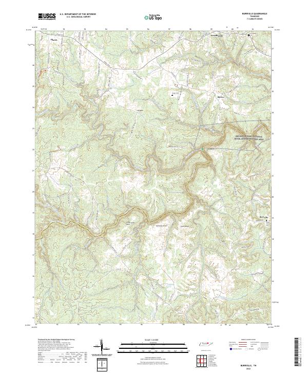 USGS Topographic Map – Burrville