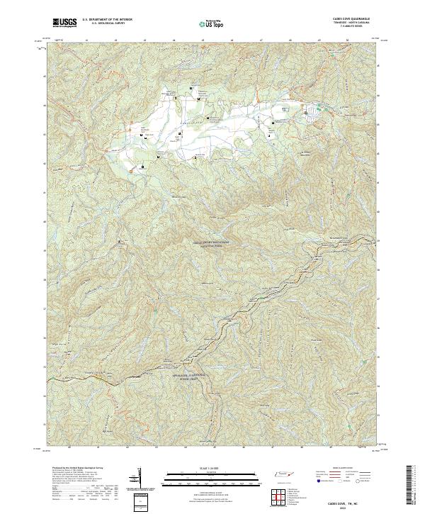 USGS Topographic Map – Cades Cove