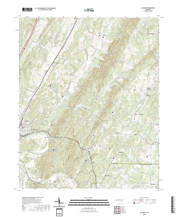 USGS Topographic Map – Calhoun
