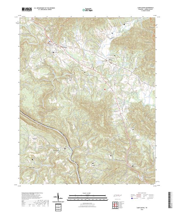 USGS Topographic Map – Camp Austin