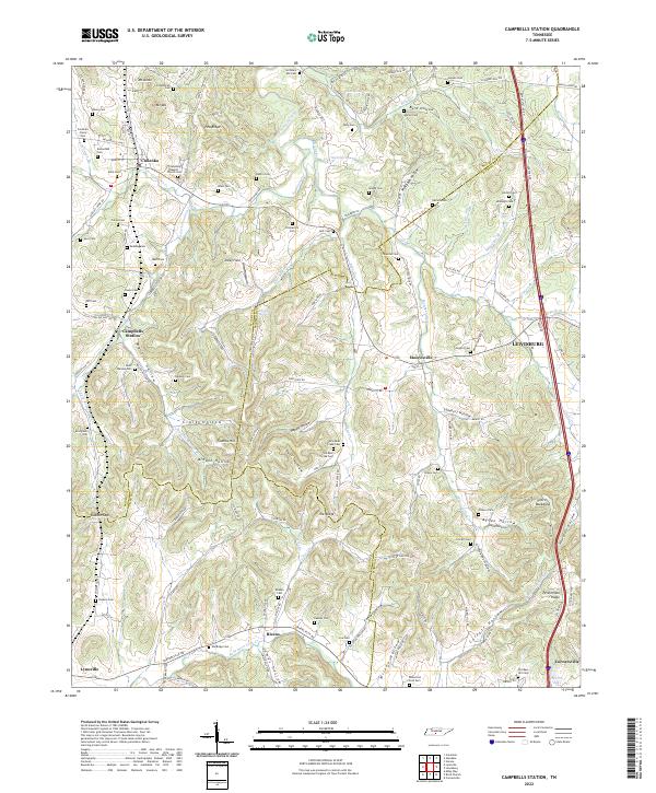 USGS Topographic Map – Campbells Station