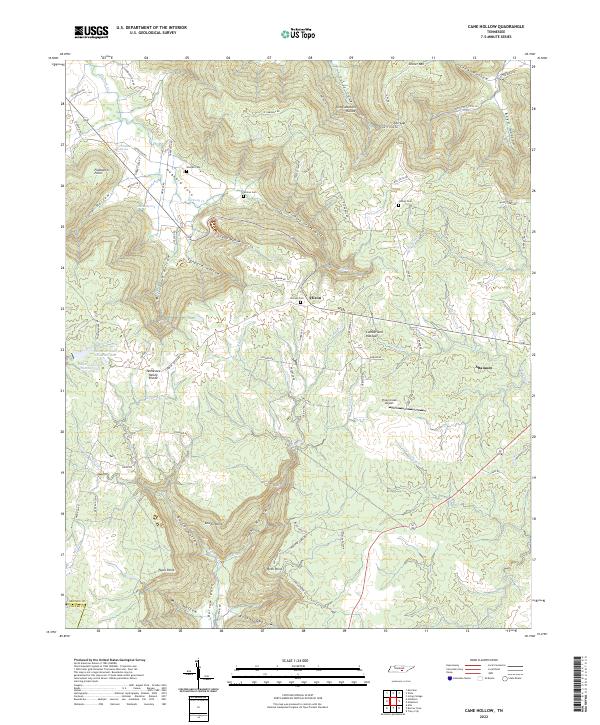 USGS Topographic Map – Cane Hollow