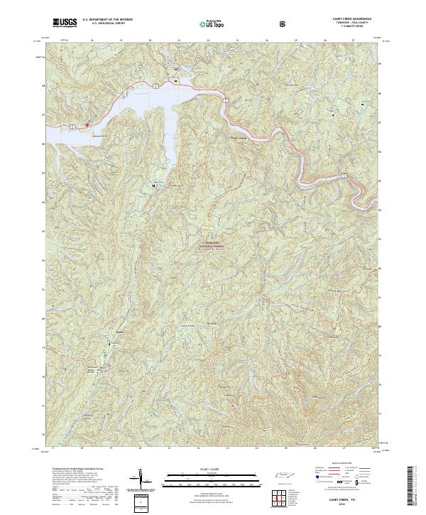 USGS Topographic Map – Caney Creek