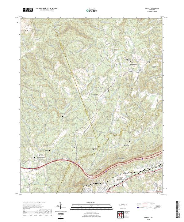 USGS Topographic Map – Cardiff