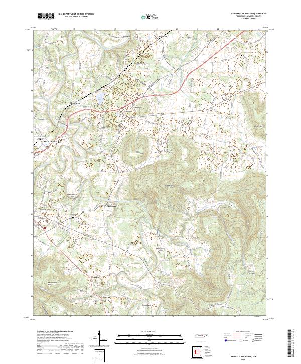 USGS Topographic Map – Cardwell Mountain
