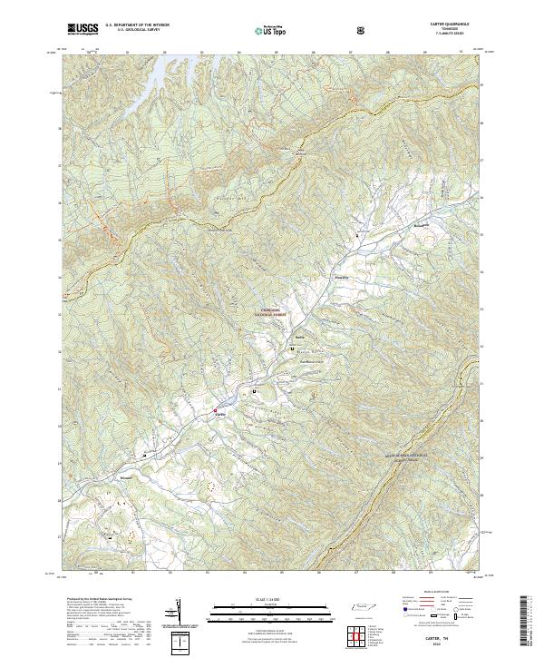 USGS Topographic Map – Carter