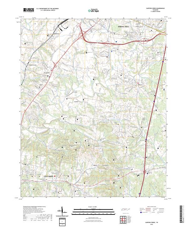 USGS Topographic Map – Carters Creek