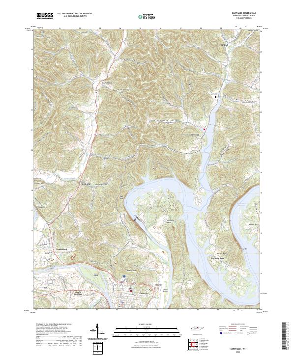 USGS Topographic Map – Carthage