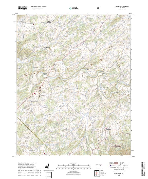 USGS Topographic Map – Cedar Creek