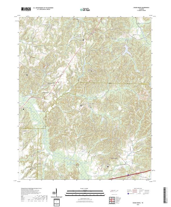 USGS Topographic Map – Cedar Grove