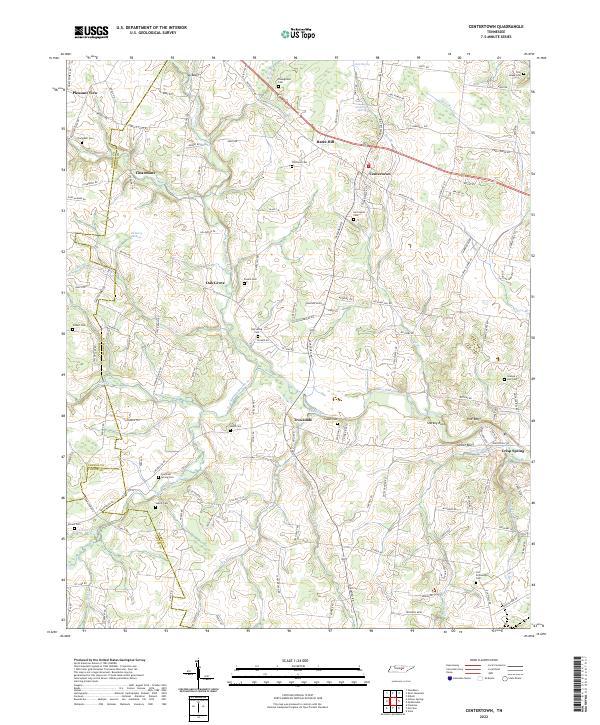 USGS Topographic Map – Centertown