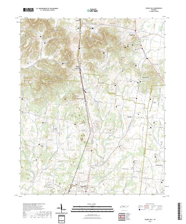 USGS Topographic Map – Chapel Hill